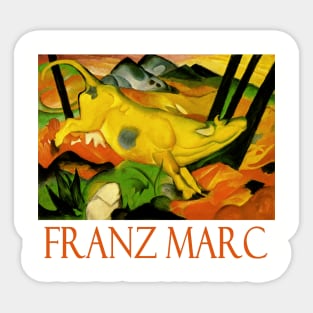 Yellow Cow by Franz Marc Sticker